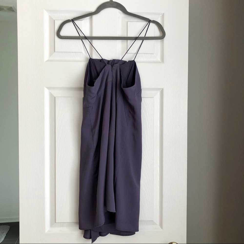 Naked Zebra Pleated Front Dress Purple NWT Small - Picture 3 of 13